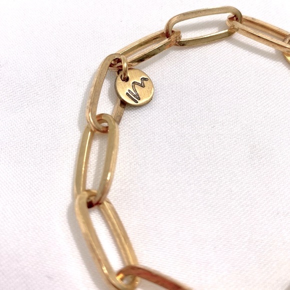 MAISON IREM 18K Vermeil Freshwater Cultured Pearl Chunky Smiley Bracelet - Picture 8 of 17